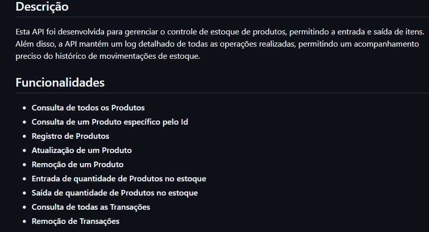 Controle de Estoque com Log